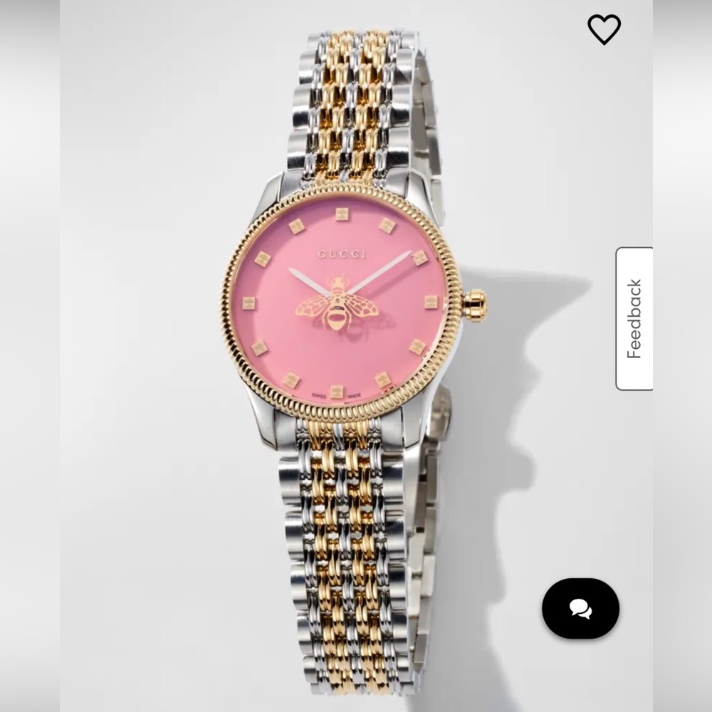 NEW Gucci 29mm Pink Dial Two-Tone Steel Bracelet Watch